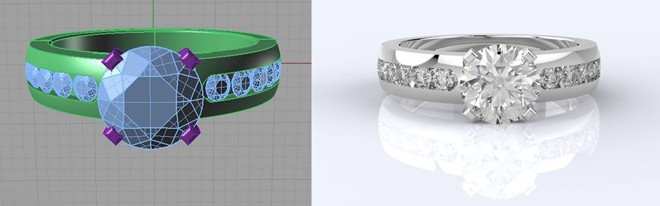 Diamond Jewelry Photo CAD Designing Services